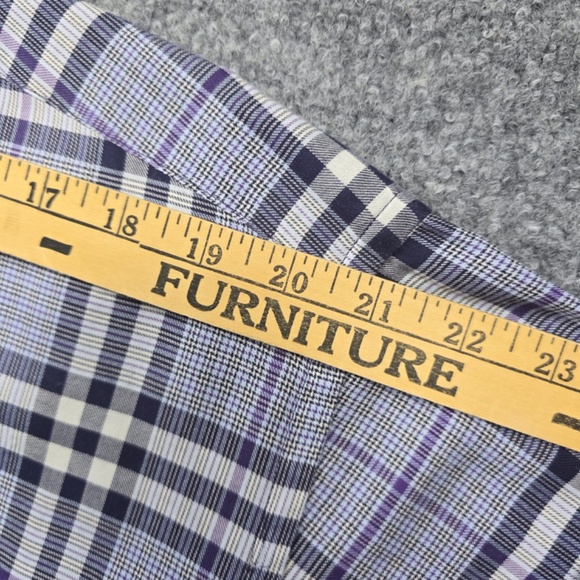 Burberry London Nova Check Plaid Check Blue Purple L/S Cotton Shirt Mens Large - Picture 9 of 11